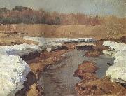 Levitan, Isaak, Fruhling the last snow